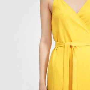 Everlane GoWeave Midi Wrap Dress Yellow Size 6